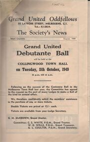 Document - L. PROUT COLLECTION: GRAND UNITED ORDER OF ODDFELLOWS NEWSLETTER, 1930 - 1962
