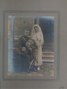 Photograph - WEDDING PHOTO, GROOM IN MILITARY UNIFORM
