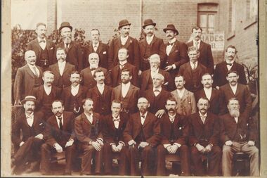 Photograph - SCHOLTEN & MARSH GROUP OF THIRTY MEN IN SUITS, c.1900
