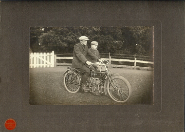 Photograph - TWO MEN ON A MOTORCYCLE