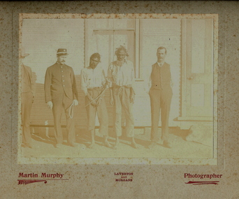 Photograph - POLICEMEN WITH ABORIGINAL PRISONERS
