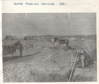 Photograph - HORSE PUDDLING MACHINE VICTORIA HILL?, c.1861
