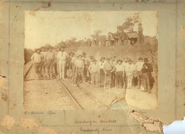Photograph - HARRIS COLLECTION: WORKMEN ON AXEDALE RAILWAY LINE