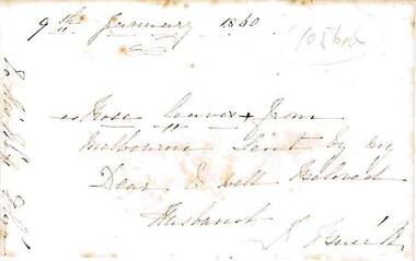 Document - BUICK COLLECTION: INSCRIBED ENVELOPE (WITH CONTENTS), 1860