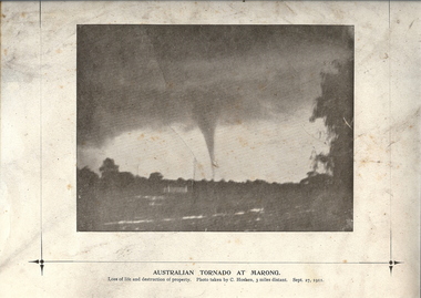 Photograph - TORNADO AT MARONG, 27 Sept 1911