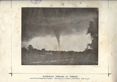 Photograph - TORNADO AT MARONG, 27 Sept 1911