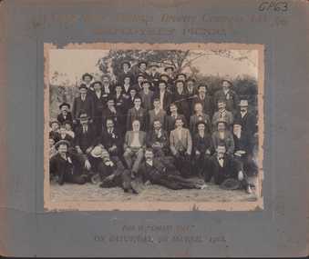 Photograph - COHN BROS EMPLOYEES' PICNIC, 7th March 1903