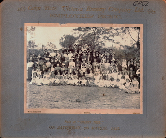 Photograph - COHN BROS, EMPLOYEE PICNIC AT CHERRY HILL, 7.3.1903