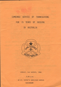 Document - MERLE BUSH COLLECTION: ORDER OF SERVICE (PAMPHLET), 1980
