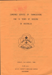Document - MERLE BUSH COLLECTION: ORDER OF SERVICE (PAMPHLET), 1980