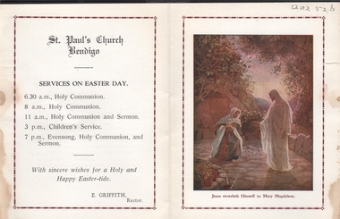 Document - MERLE BUSH COLLECTION: PROGRAMME OF CHURCH SERVICES, 1932