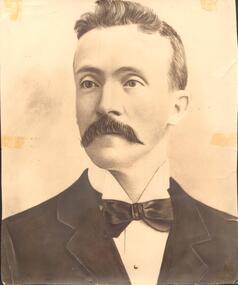 Photograph - MALE WITH MOUSTACHE AND BOW TIE