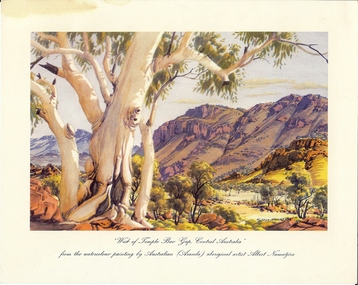 Document - BASIL MILLER COLLECTION: PRINT - 'WEST OF TEMPLE BAR GAP' ALBERT NAMATJIRA