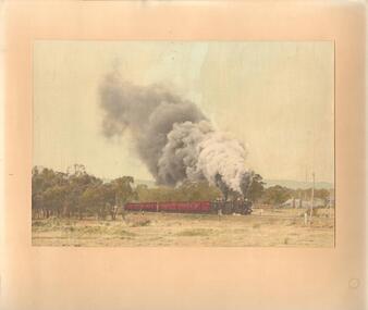 Photograph - MALDON RAILWAY. TWO STEAM TRAINS