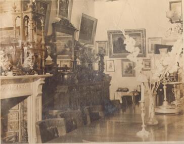 Photograph - MUELLER'S RESIDENCE MCLAREN STREET, VICTORIAN  DINING ROOM, Early 1900's?