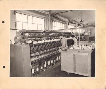 Photograph - HANRO COLLECTION: TWO LADIES AT SPINNING MACHINE