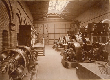 Photograph - BASIL MILLER COLLECTION: TRAMS - ROOM WITH MACHINERY