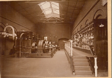 Photograph - BASIL MILLER COLLECTION: TRAMS - MACHINERY ROOM WITH POWER SWITCH PANEL