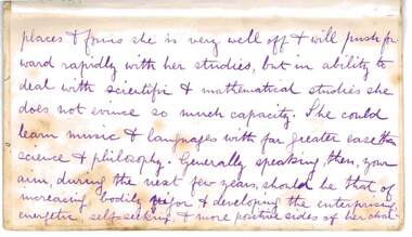 Document - BUSH COLLECTION: PHRENOLOGY REPORT & BOOKLET& NOTICE (RE MISS DAHLSEN), ca. 1890