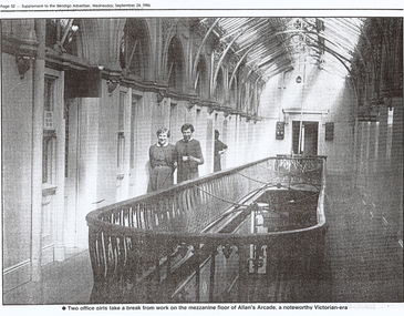 Photograph - MEZZANINE FLOOR, ALLEN'S ARCADE BENDIGO, 1986