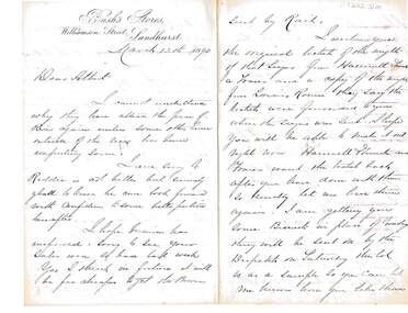 Document - BUSH COLLECTION: CORRESPONDENCE AND MISCELLANEOUS WRITINGS (BUSH FAMILY), 1881 - 1912