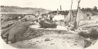 Photograph - MINERS AT VICTORIA REEF, c.1857