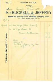 Document - MERLE BUSH COLLECTION: COLLECTION OF RECEIPTS, 1924 - 1930