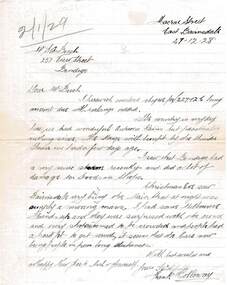 Document - BUSH COLLECTION: BUSINESS LETTERS (COLLECTION), 1920 - 1930