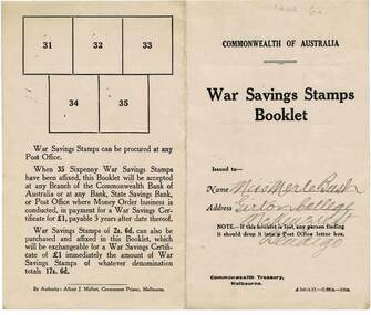 Document - BUSH COLLECTION: WAR SAVINGS STAMPS BOOKLET, Ca 1939-1945