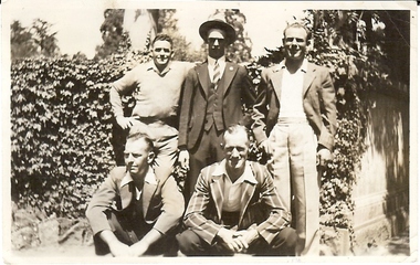 Photograph - BASIL MILLER COLLECTION: GROUP OF FIVE MEN
