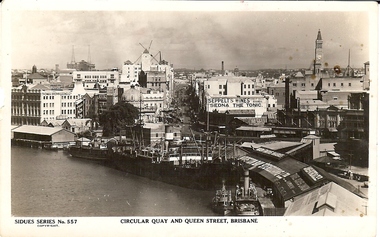 Photograph - BASIL MILLER COLLECTION: CIRCULAR QUAY AND QUEEN ST BRISBANE QLD