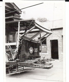 Photograph - BASIL MILLER COLLECTION: CRASHED TRAMS