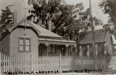 Photograph - ST LUKE'S ANGLICAN VICARAGE AND CHURCH, WHITE HILLS, c.1920