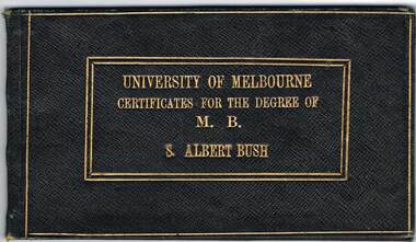 Document - BUSH COLLECTION: CERTIFICATES (BOUND IN BOOKLET FORM), 1884