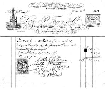Document - BUSH COLLECTION: ACCOUNT AND RECEIPT, 1903