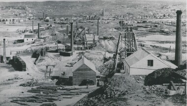 Photograph - MINING AREA VIEW FROM NEW CHUM HILL, 1875