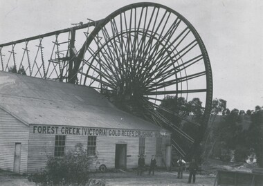 Photograph - FOREST CREEK GOLD MINES CRUSHING BATTERY AT CHEWTON, c.1890