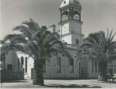 Photograph - INGLEWOOD TOWN HALL BUILDING WITH CLOCKS, 1950 - 1960?