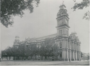 Photograph - TOWN HALL WITH OLD BENDIGO MARKET IN DISTANCE
