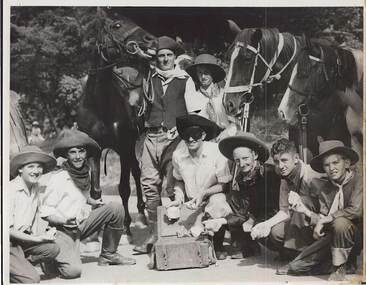 Photograph - BENDIGO CENTENARY COLLECTION:  EIGHT YOUNG MEN IN COSTUME, 1951?