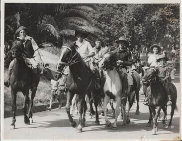 Photograph - BENDIGO CENTENARY COLLECTION: SIX MEN ON HORSEBACK, c.1951