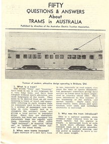 Document - BASIL MILLER COLLECTION: BOOKLET - TRAMS QUESTIONS AND ANSWERS