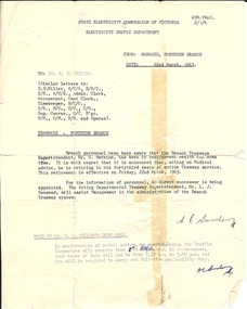 Document - BASIL MILLER COLLECTION: LETTER
