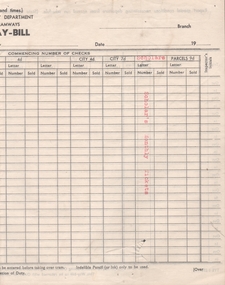 Document - BASIL MILLER COLLECTION: TRAMS - TRIP WAY-BILL