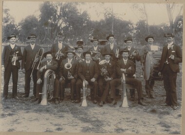 Photograph - STRATHFIELDSAYE SHIRE BAND, early 1900's