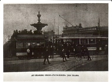 Photograph - BASIL MILLER COLLECTION: TRAM TOWING EX-BALLARAT DOUBLE DECKER TRAM