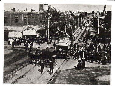 Photograph - BASIL MILLER COLLECTION: TRAM AND TOWED HORSE-DRAWN TRAM - CHARING CROSS