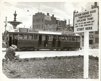 Photograph - BASIL MILLER COLLECTION: TRAM AT CHARING CROSS