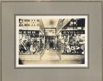 Photograph - KERR'S CYCLE SHOP, 1945