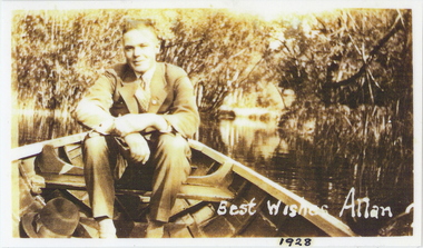 Photograph - LOU LLEWELLYN  IN ROWING BOAT, 1928